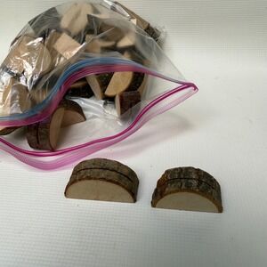 50 Rustic Wood Place Card Photo Holders Log Memo Holder Wedding Party